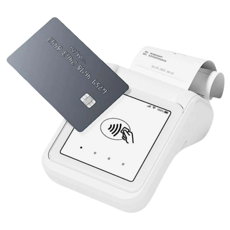 Terminal de paiement portable Bluetooth/Wi-Fi sans contact avec fonction d'impression - Sumup Solo et Imprimante - Blanc